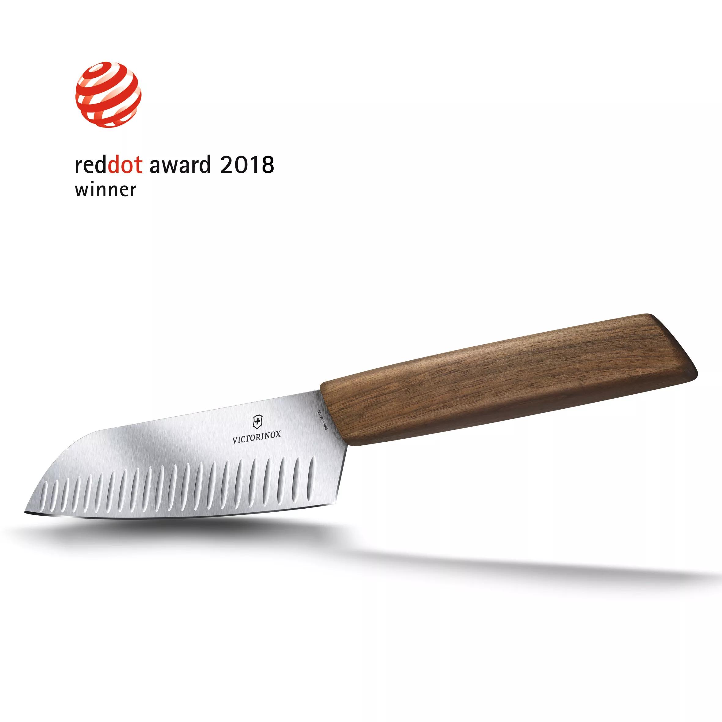 Swiss Modern Santokumesser-Nussbaumholz