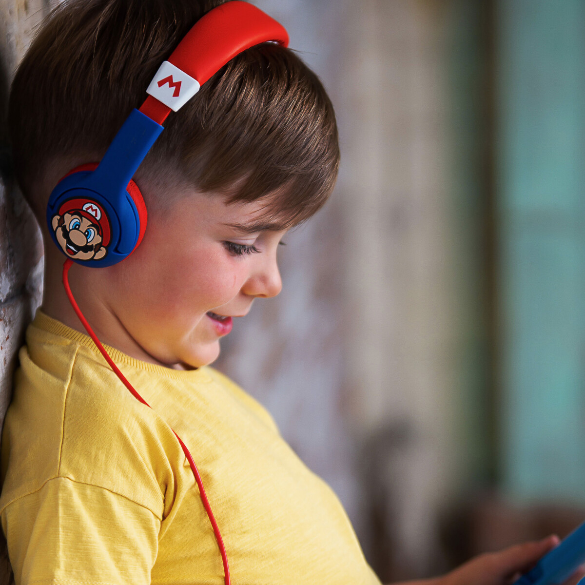 Super Mario - Headset Til Børn - Rød Blå