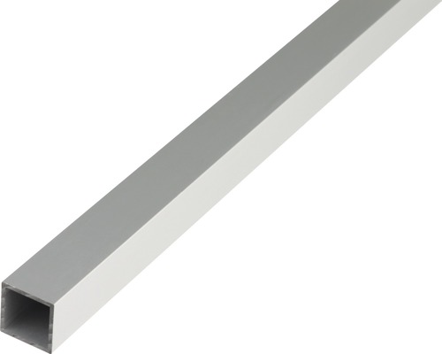 Vierkante aluminium buis, zilver geanodiseerd, 40x40x2 mm, 1 m