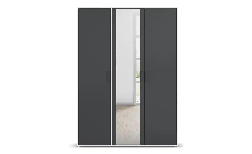 Drehtürenschrank Absetzung: Weiß 140 cm 3 Stück