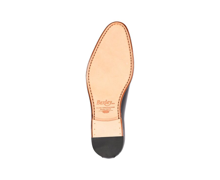 Richelieu homme Noir semelle cuir - BECKINGTON