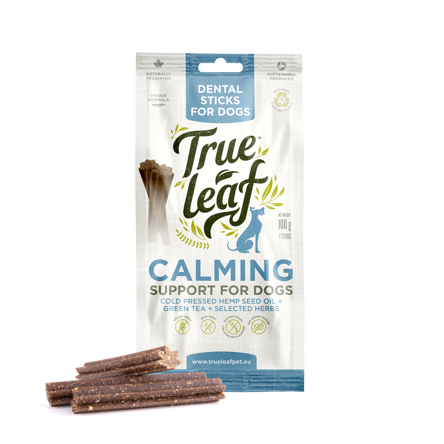 Palitos dentais calmantes True Hemp, sabor frango