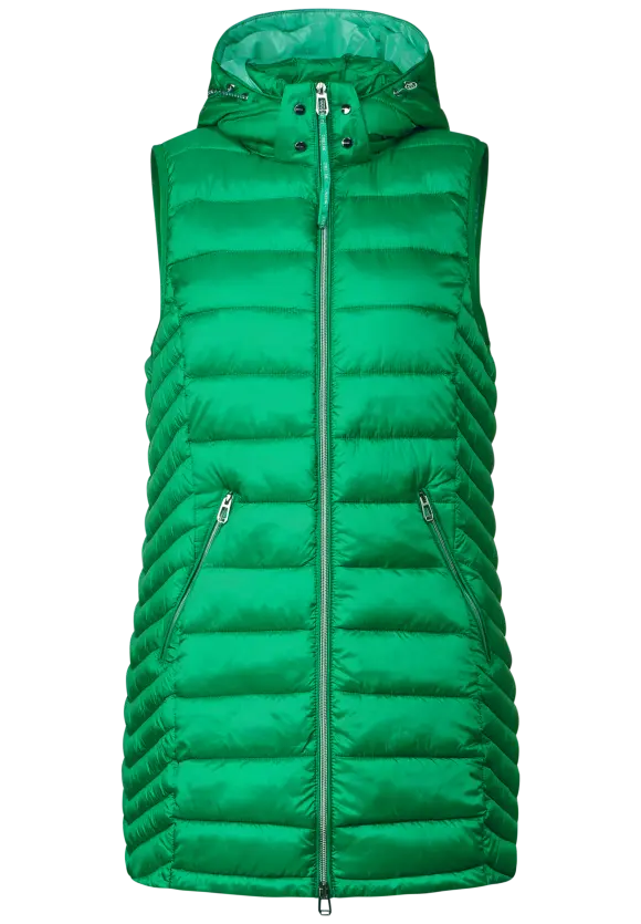 Kapuzen Longweste - arty green