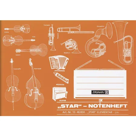 BRUNNEN Notenheft, 80g/m², A5 quer, 8 Blatt