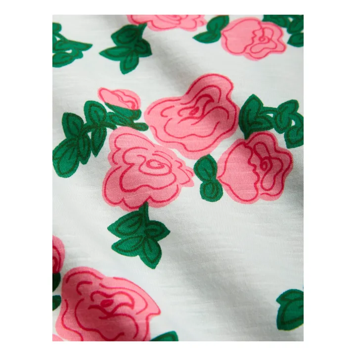 Mini Rodini Robe Coton Bio Rose | Blanc