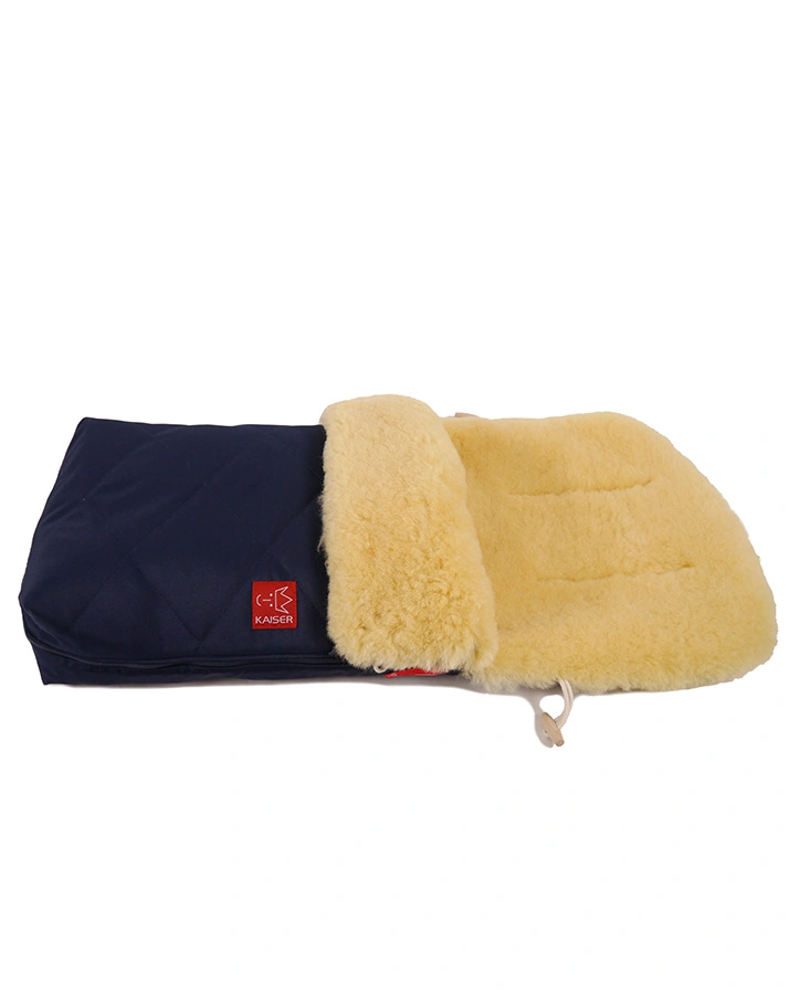 Buggy-Fußsack NATURA mit Lammfell in navy
