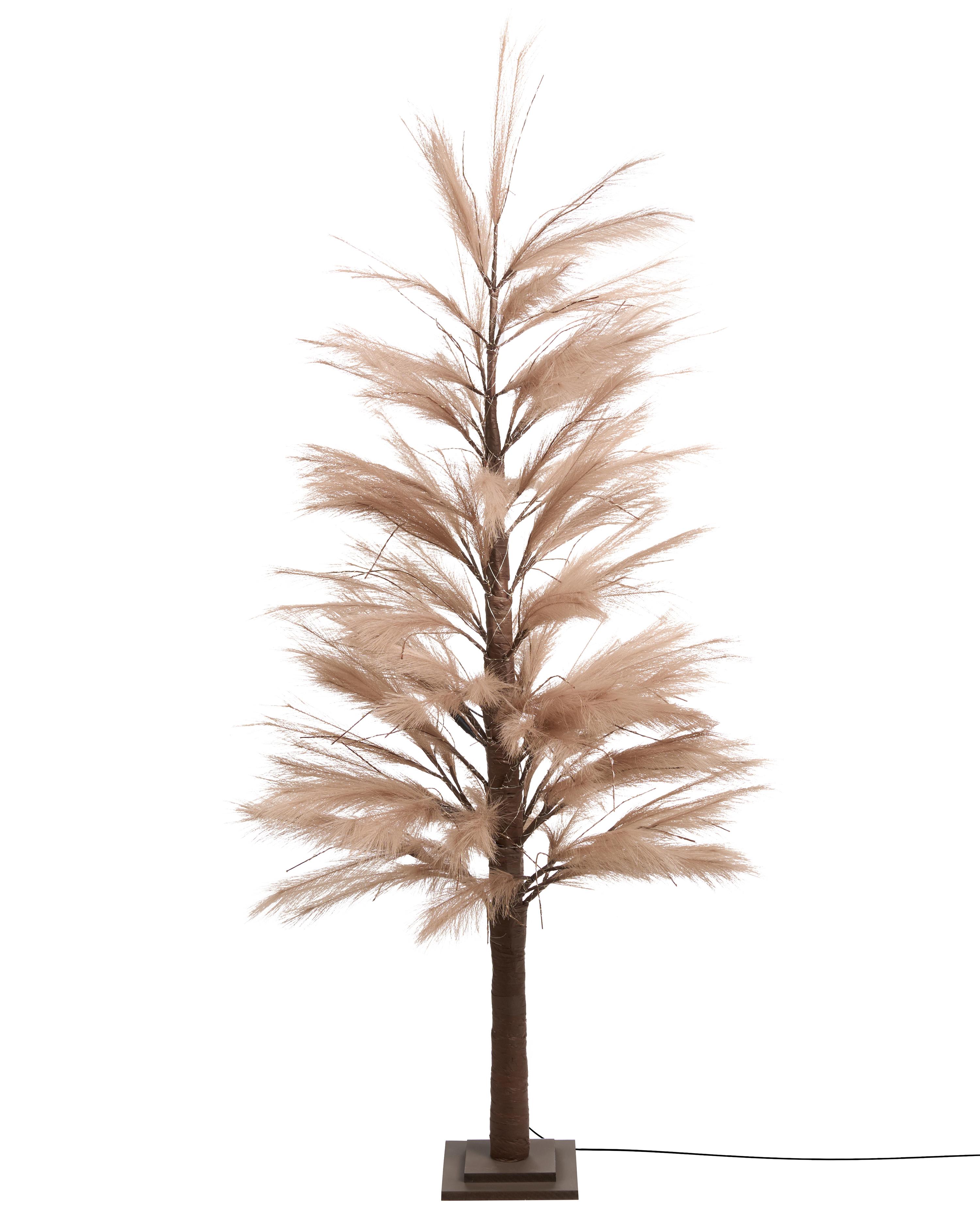 Buitendecoratie LED HAUGANES Kerstboom 190 cm Beige