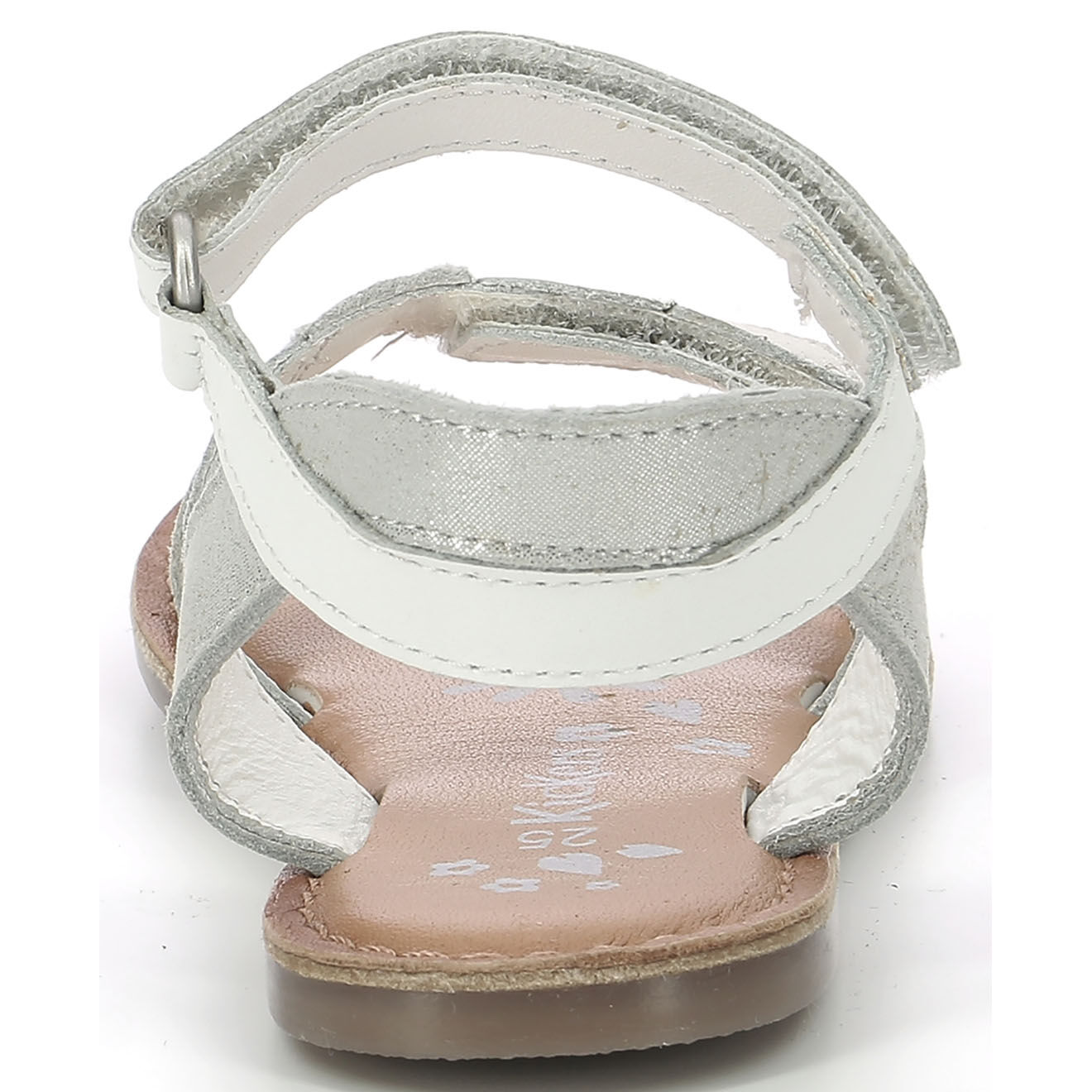 Kickers Sandales en Cuir Disdana blanc/argenté