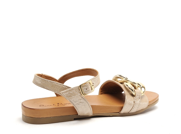 Coco abricot nu pieds plats femme merobert beige