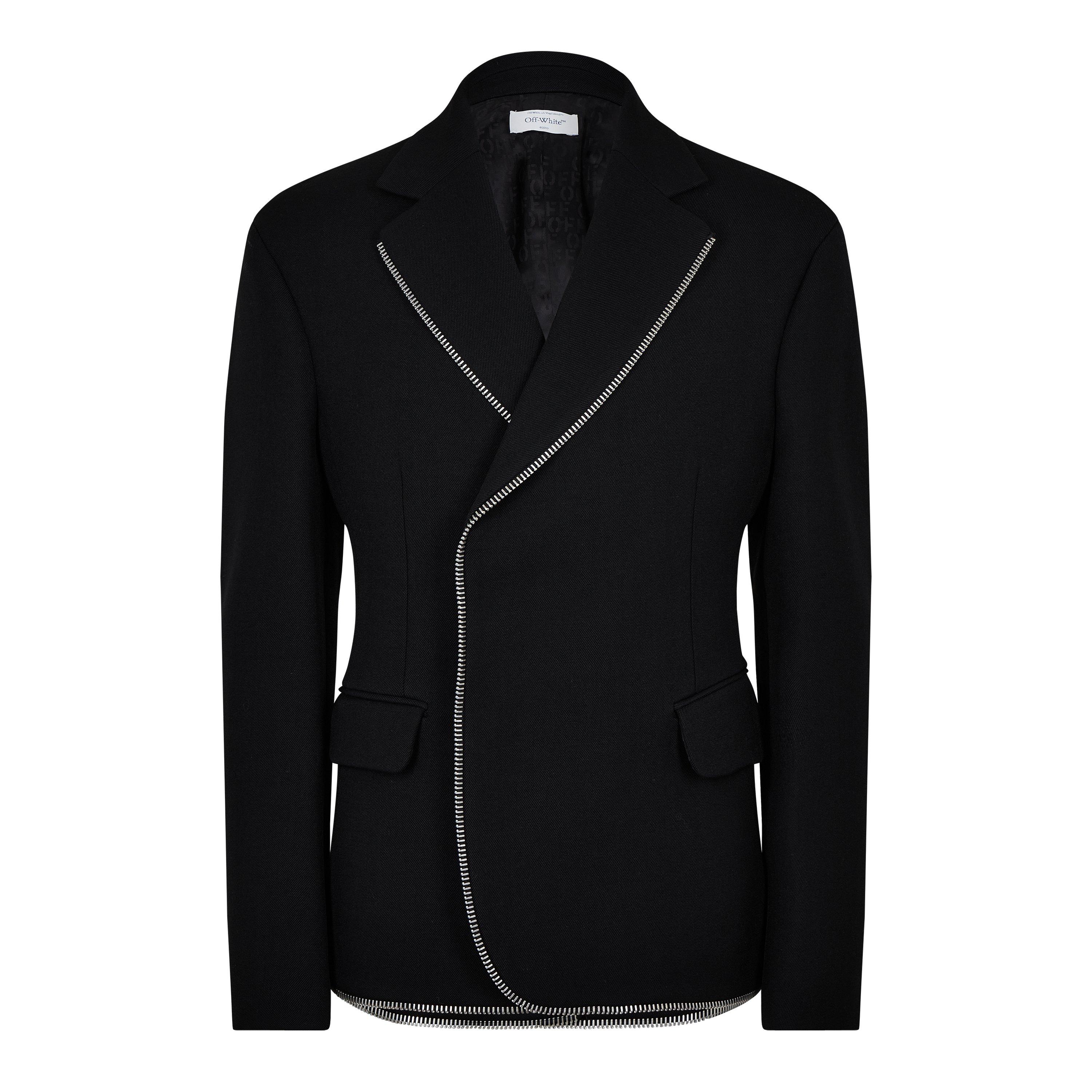 Off White Japwool Round Double Blazer