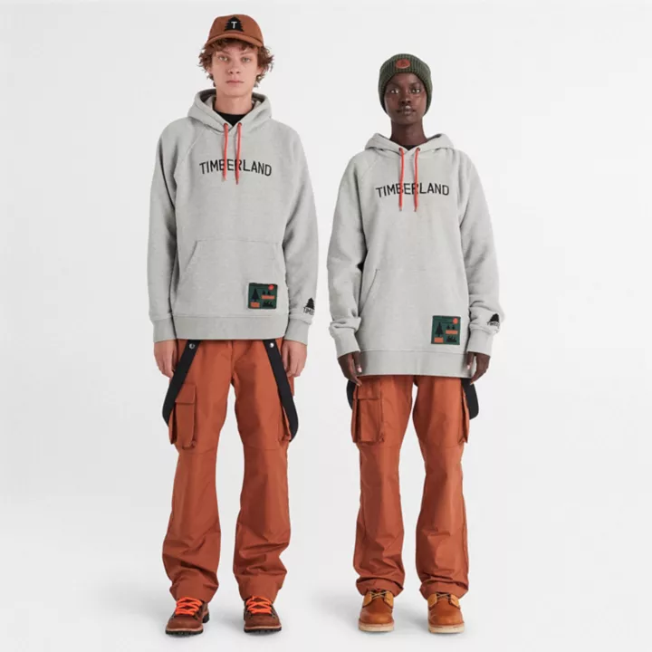 Moletom Timberland x Nina Chanel Abney na cor cinza