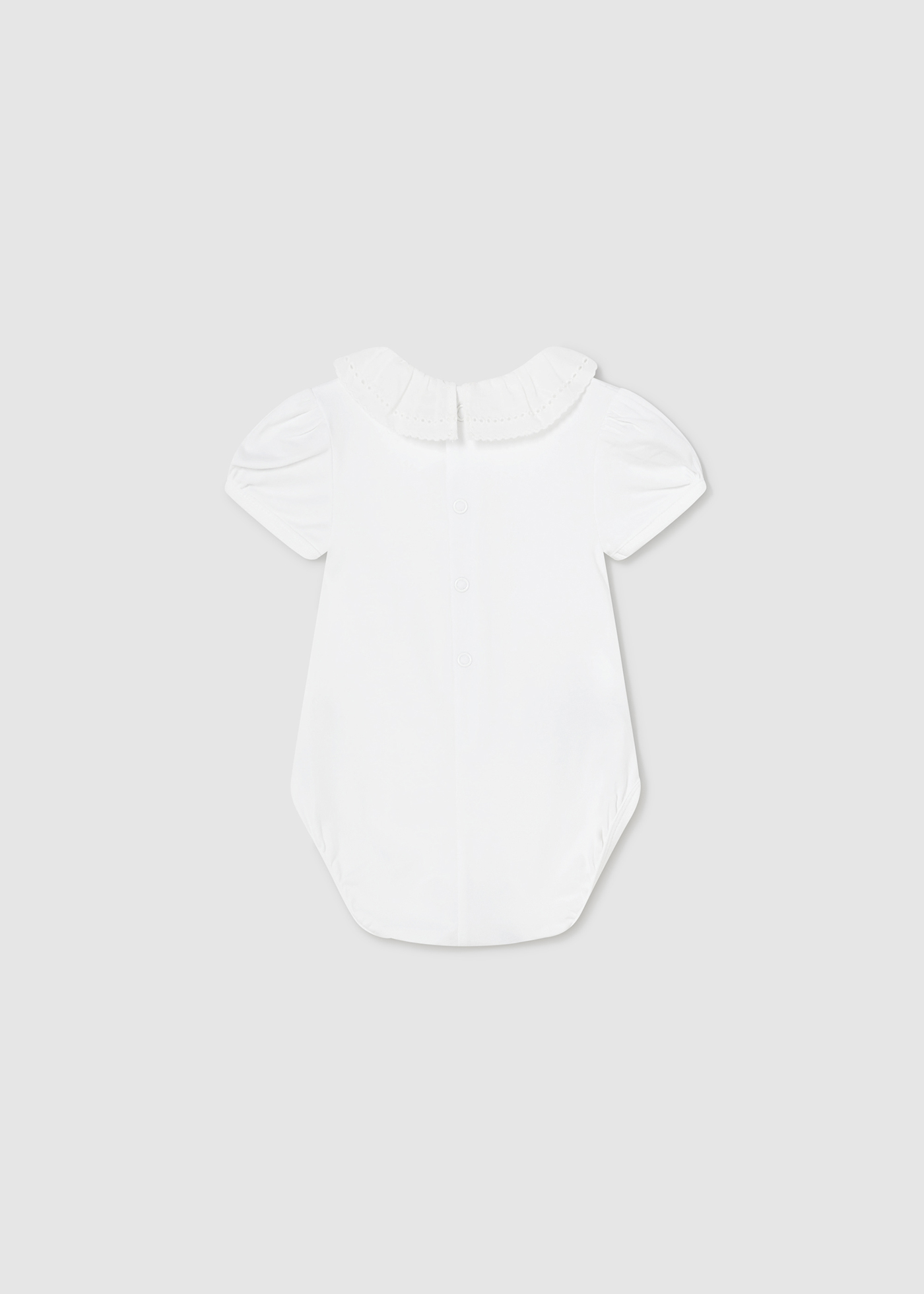 Body para recém-nascido Better Cotton com babado, branco-creme