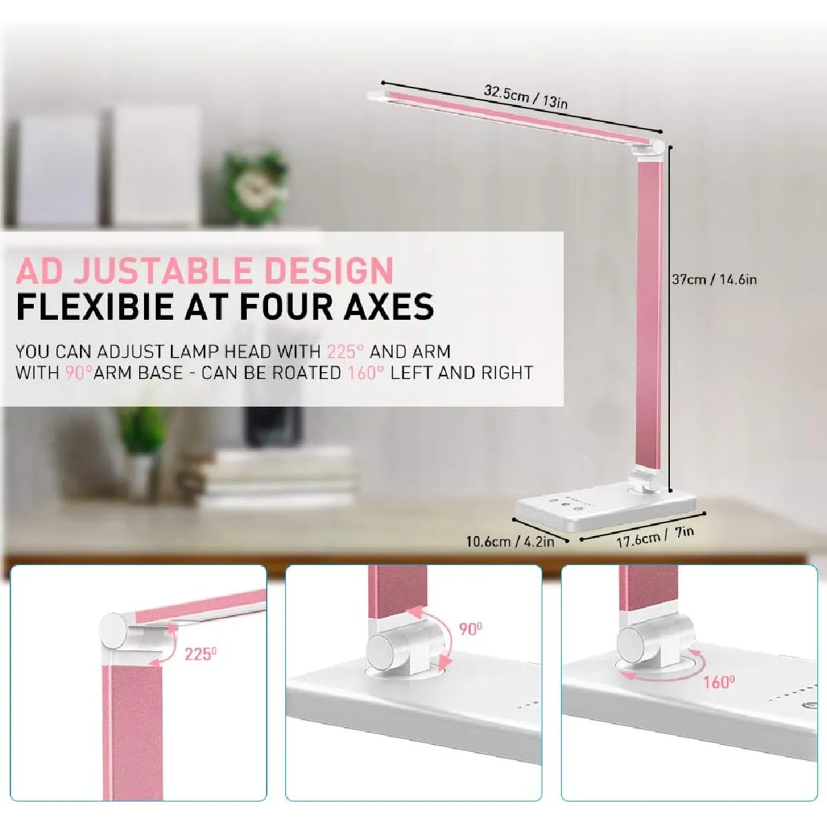 Lampe de bureau LED Rose