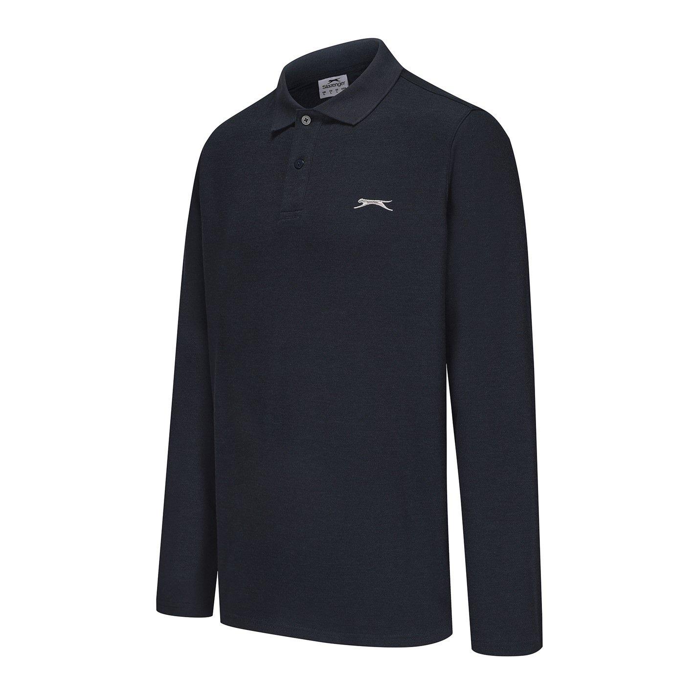 Slazenger Long Sleeve Plain Polo Men
