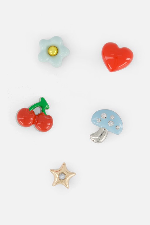 Crocs Jibbitz Puffy Metals Charms 5-pack