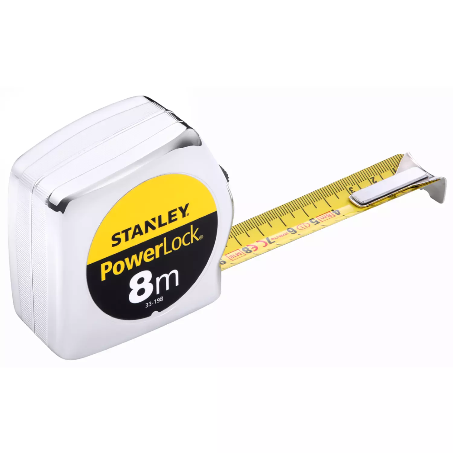 Stanley 0-33-198 PowerLock Classic ABS Rolmaat - 8m x 25mm