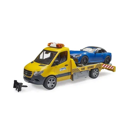BRUDER® 2675 MB Sprinter Autotransporter mit Light & Sound Modul und BRUDER® Roadster