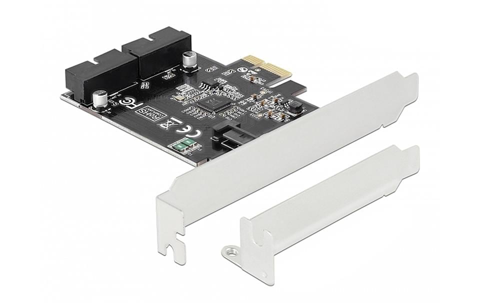 PCI-Express-Karte 2x USB 3.0 intern (Pfostenstecker)PCIe-Schnittstellenkarte mit zwei internen USB-3.0-Pfostensteckern