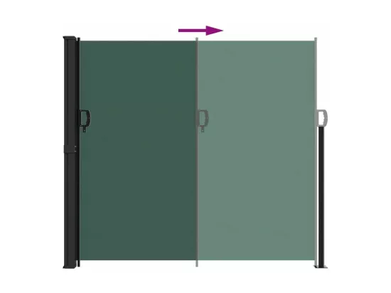 Auvent latéral rétractable vert foncé 180x300