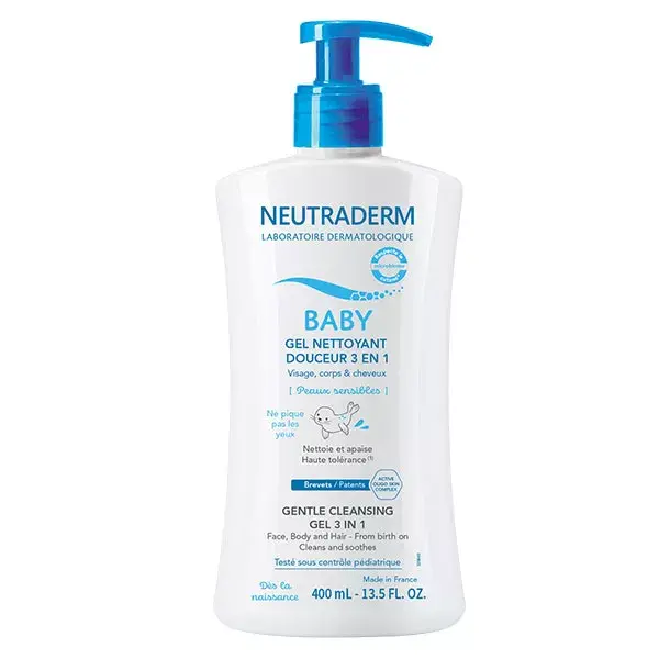 Gel de Limpeza Suave Neutraderm Baby 3 em 1 400ml