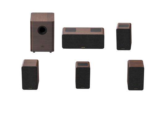 HIWILL - Barre de son -audio m514 5.1.4 dolby atmos brun foncé