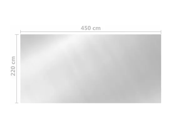 Couverture de piscine Argenté 450x220 cm PE