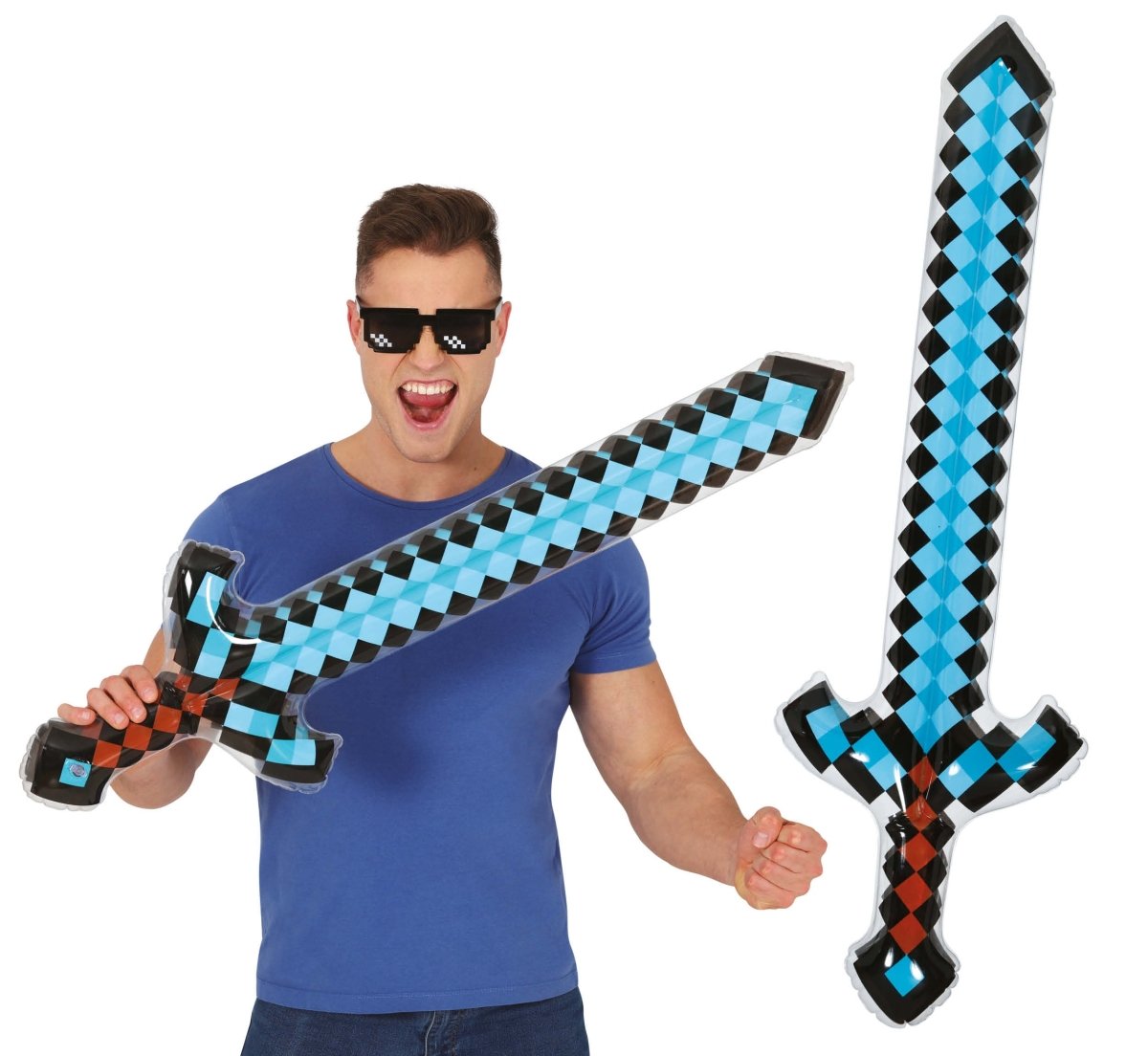 Blauwe Nep Zwaard Pixel