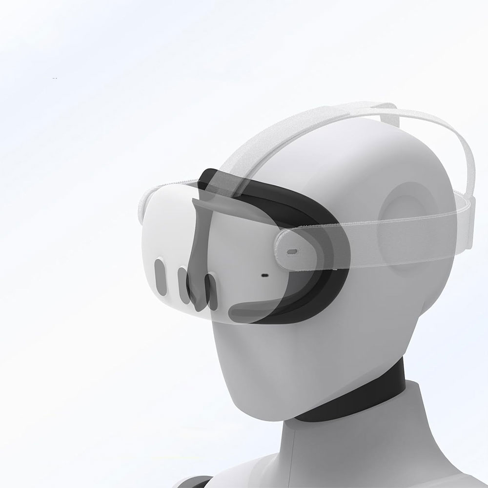 Meta Quest / Oculus Quest 3 Cover Gesicht Abdeckung aus Silikon - Schwarz