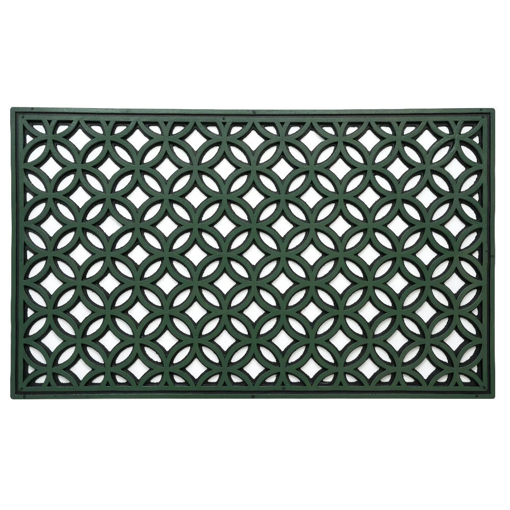 Paillasson extérieur rosace ajourée 100% caoutchouc 75x45cm