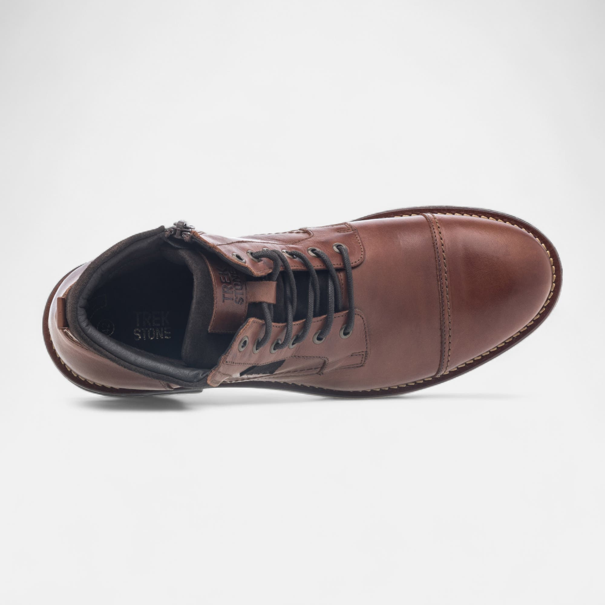 Bottines Homme en cuir cognac