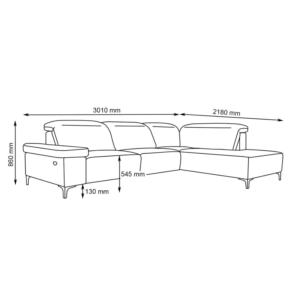 VitaliSpa Ecksofa Loungesofa Boxspringsofa James Anthrazit Relaxfunktion 301x86 cm modern Wohnzimmer Sofa Wohnzimmercouch Loungeecke Polstereckcouch Taschenfederkern USB-Anschluss Fußteil ausfahrbar