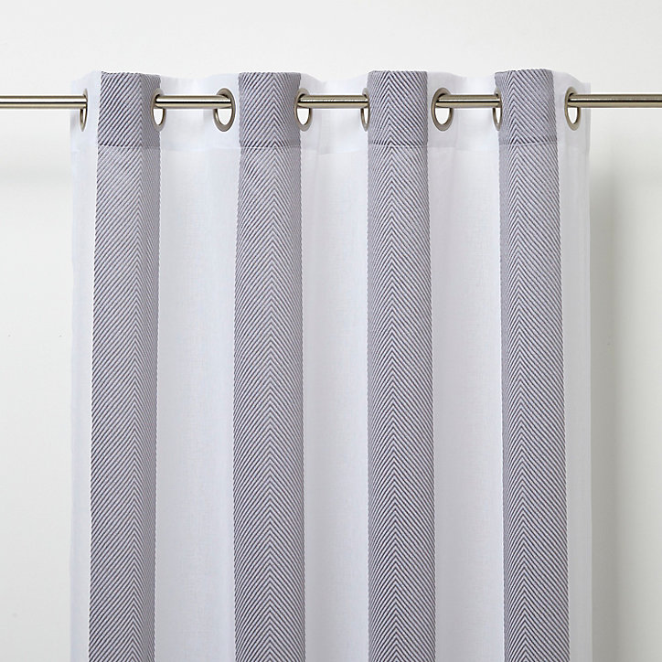 Voilage GoodHome Jima gris l.140 x H.260 cm