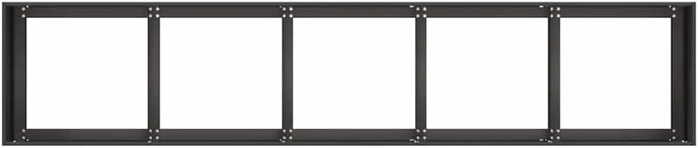 vidaXL Pflanzgefäß Schwarz 200 x 40 x 40 cm Kaltgewalzter Stahl