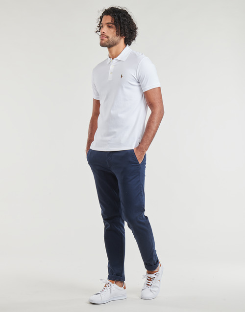 Polo Ralph Lauren - POLO COUPE DROITE EN PIMA COTON Blanco / Blanco