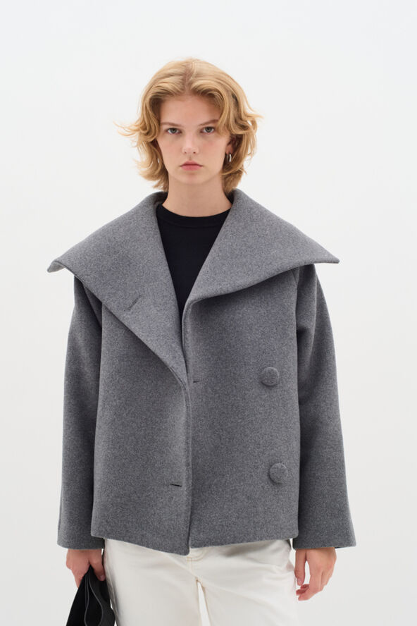 InWear PerryIW Short Coat Granite melange