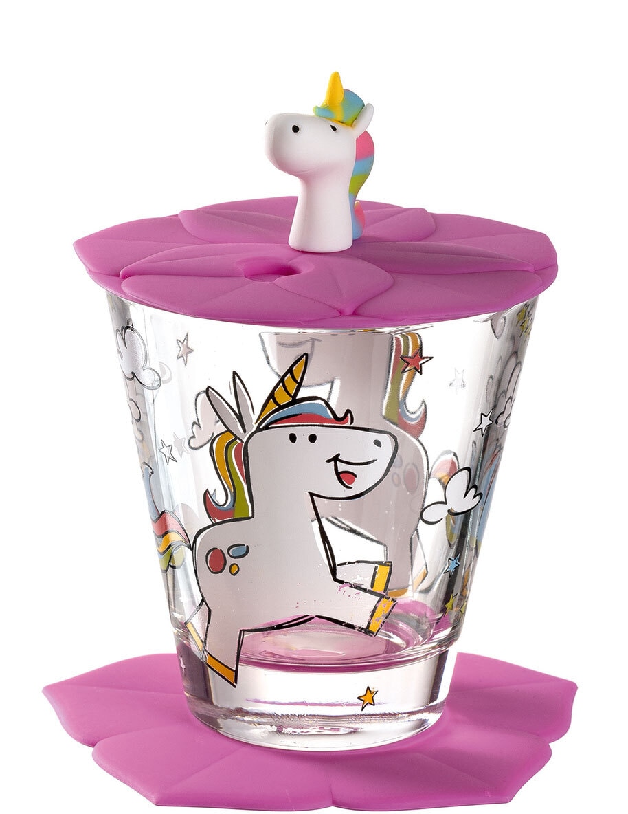 LEONARDO Kinder Trinkset BAMBINI EINHORN 3-teilig