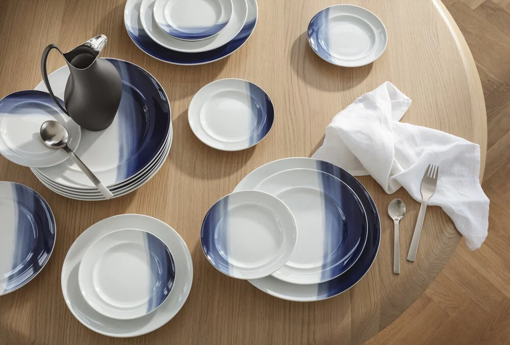Georg Jensen  Koppel middagstallerken, blå - Ø27 cm.