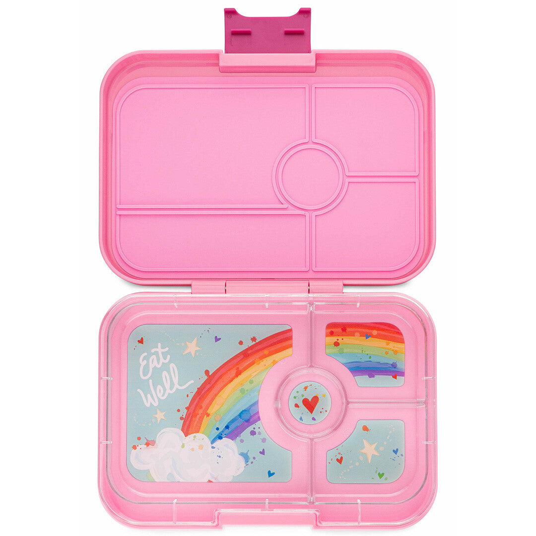 Yumbox tapas broodtrommel 4 vakken XL - capri pink - rainbow