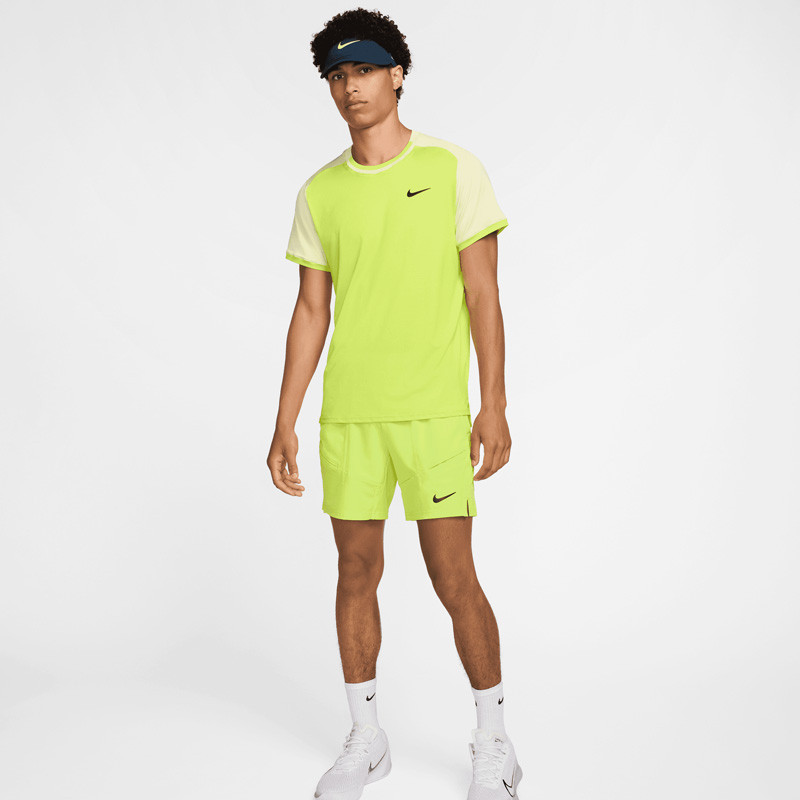 Short tennis Nike Flex 7 Advantage jaune fluo