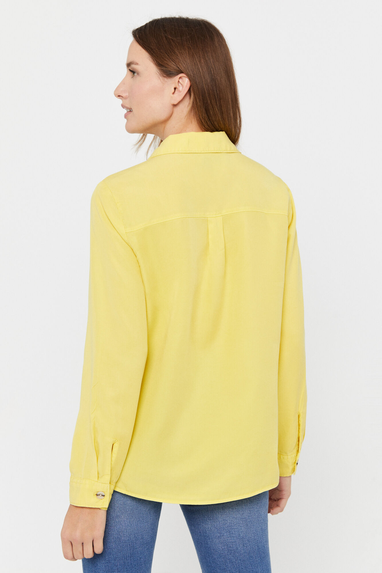 Camisa jeans Tencel - Amarela