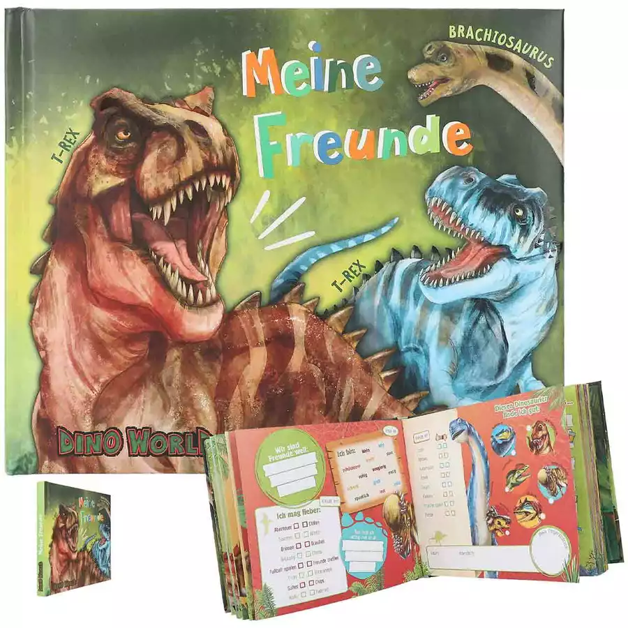 Depesche Freundebuch Dino World 17,5 x 21 x 1,5 cm bunt