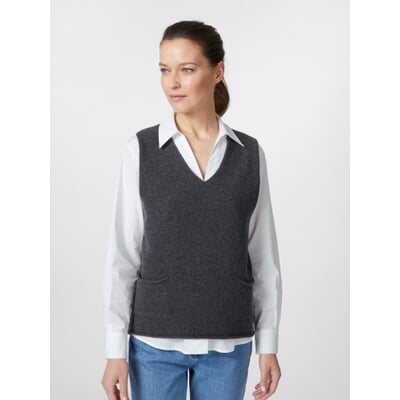 Damen-Strickpullunder, Grau