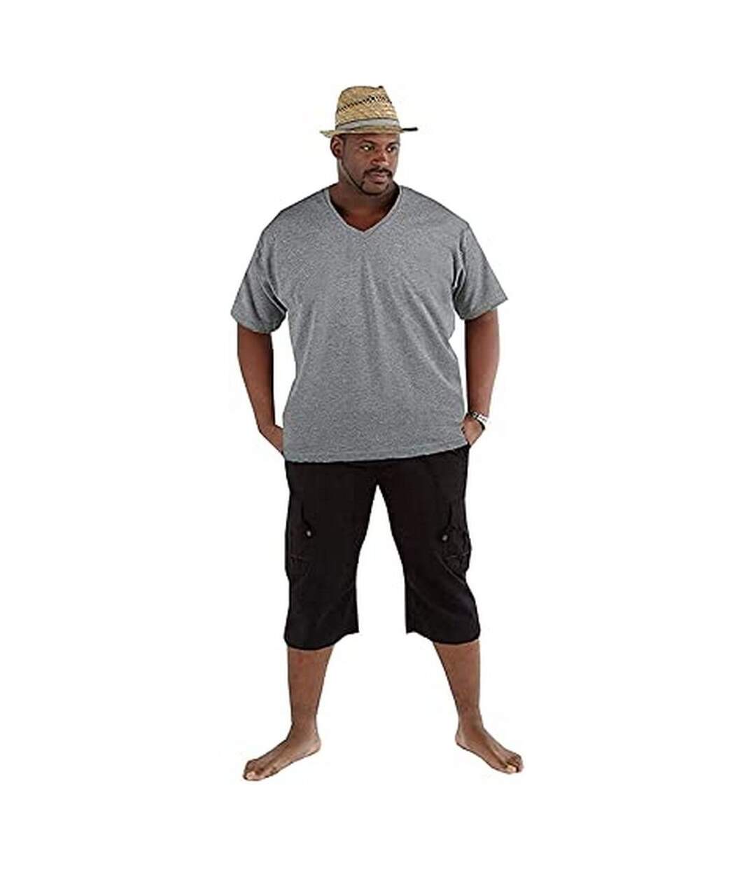Duke D555 Kingsize Signature - T-shirt en coton - Homme (Gris) - UTDC144