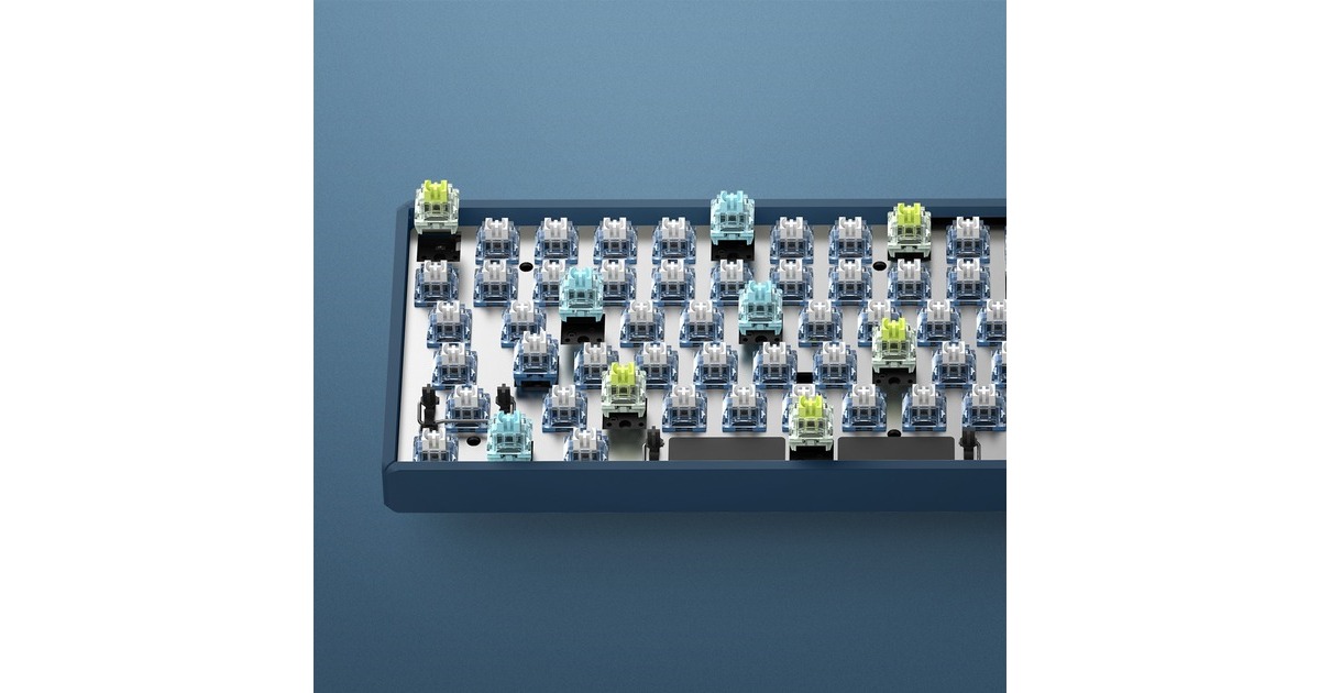 IqunixF97 Coral Sea Wireless Mechanical Keyboard, gaming toetsenbord  (Donkerblauw/koraal, US lay-out, IQUNIX Moonstone, RGB leds, 96%, Hot-swappable, PBT, 2.4GHz | Bluetooth 5.1 | USB-C)