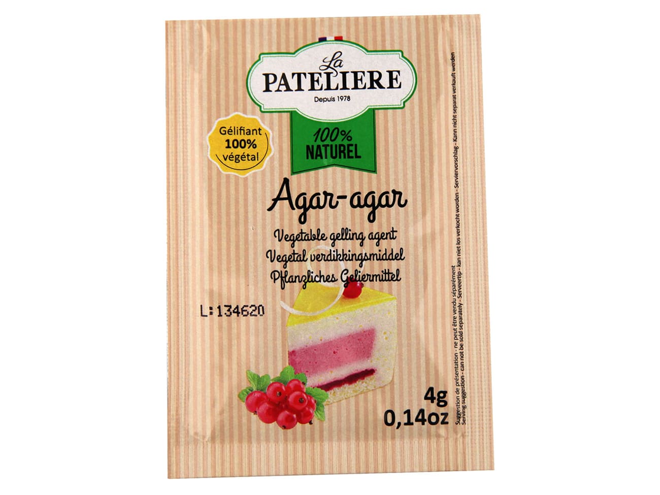Agar agar - 5 sachets de 4 g - La Patelière