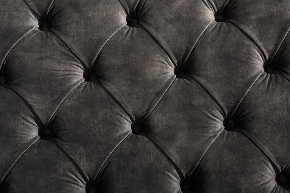 Design Doppelbett PARIS 180x200cm grau Samt Chesterfield