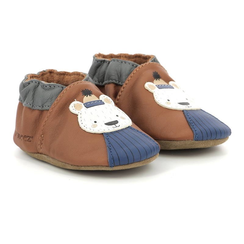 Robeez Robeez Chaussons Bear Style Marron Moka