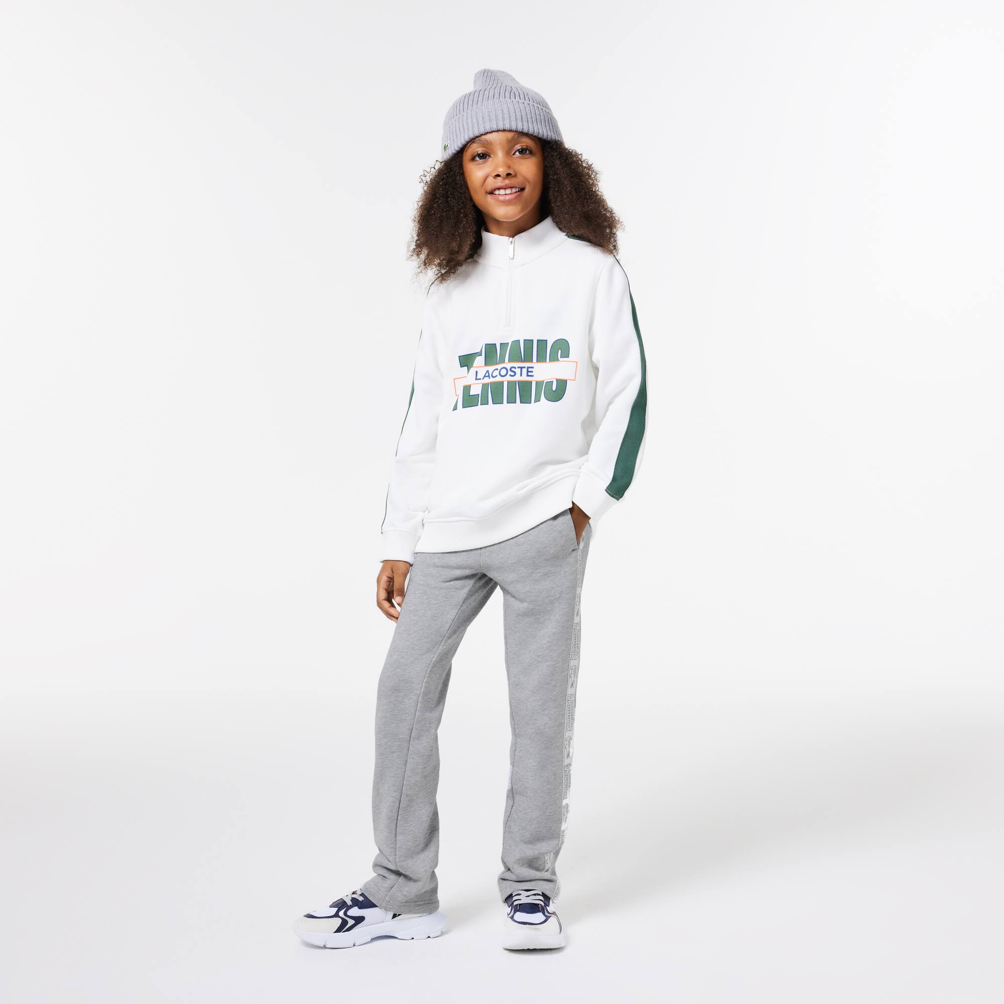 Pantalon de survêtement en molleton coton Pantalons & Shorts - Gris - Lacoste - Enfant