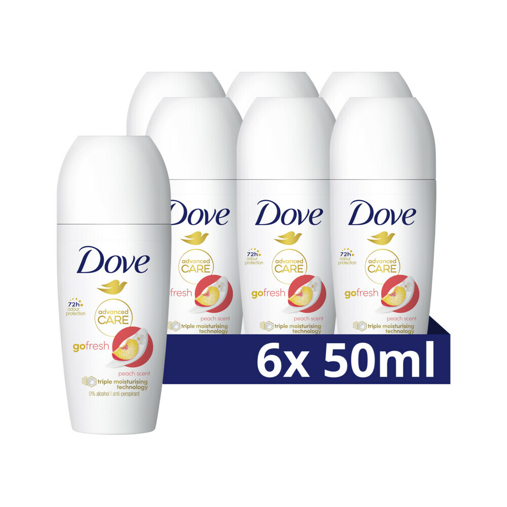6x Dove Deodorant Roller Peach & White Blossom50 ml