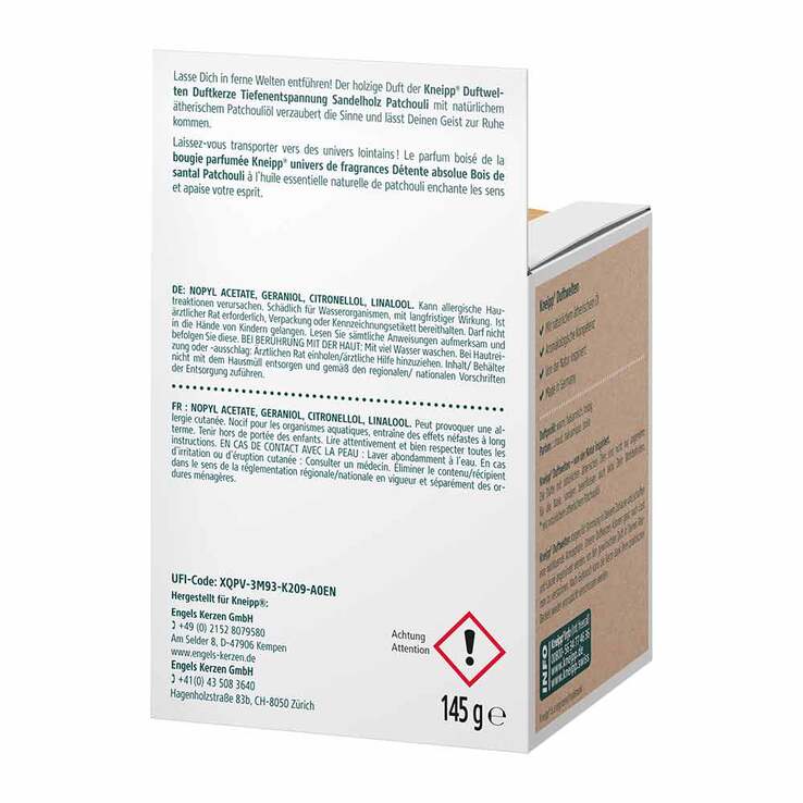 Kneipp Duftwelten Duftkerze Tiefen-Entspannung, 145 g